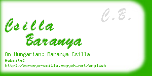 csilla baranya business card